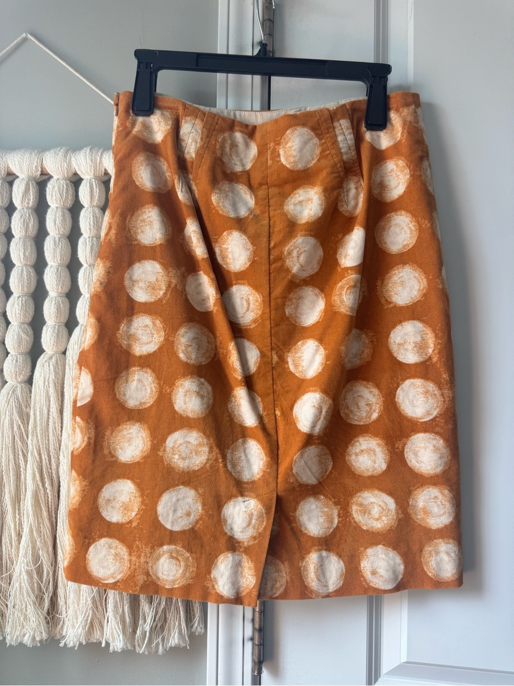 Anthropologie Maeve Career Casual Pencil Skirt Faux Suede Camel & Beige Size 2 - Picture 3 of 4